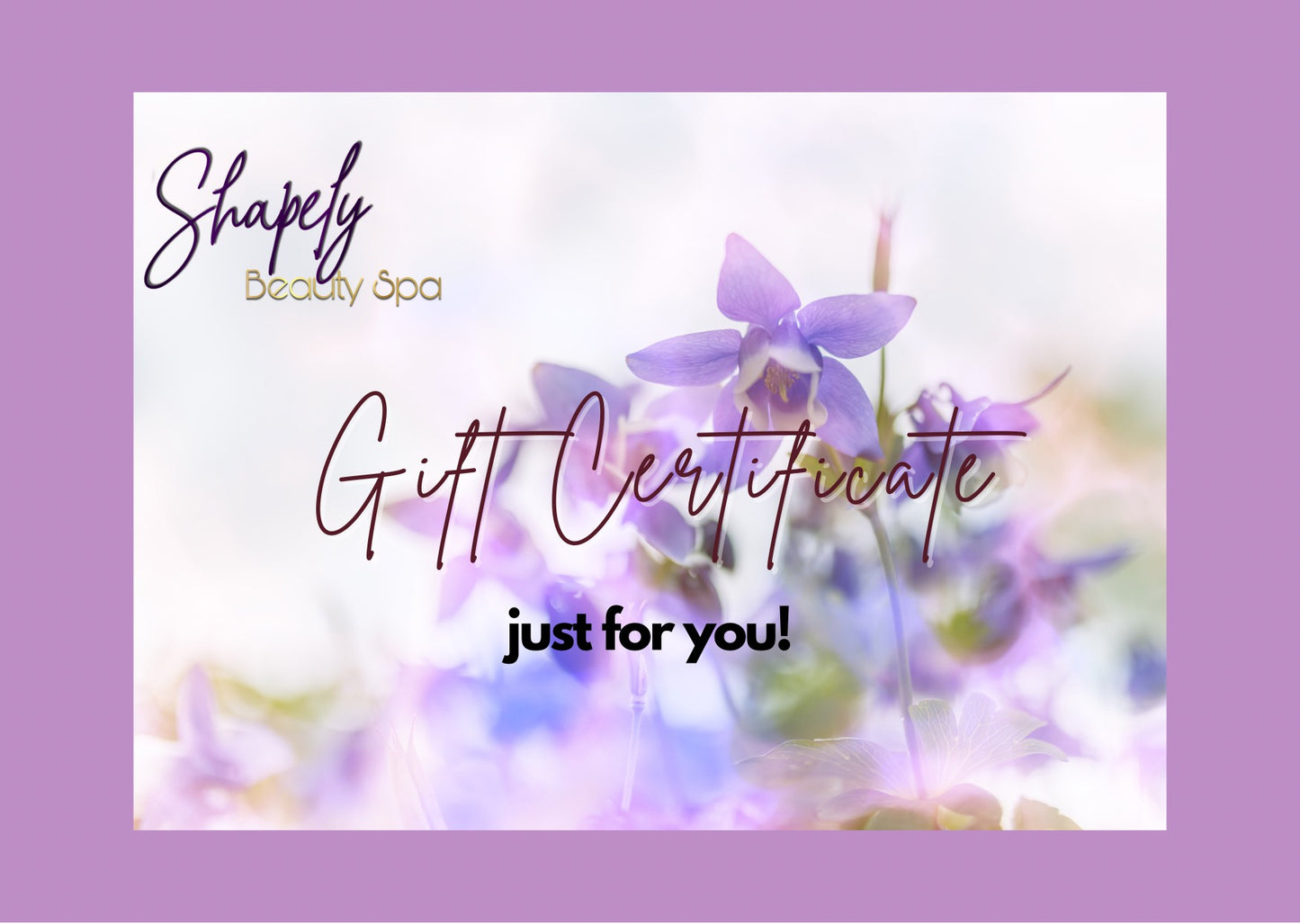 Shapely Beauty Spa Gift Card